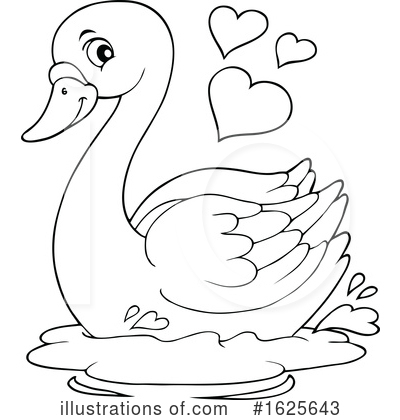 Royalty-Free (RF) Swan Clipart Illustration by visekart - Stock Sample #1625643