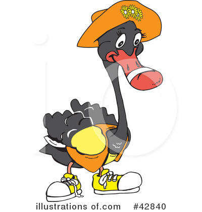 Royalty-Free (RF) Swan Clipart Illustration by Dennis Holmes Designs - Stock Sample #42840