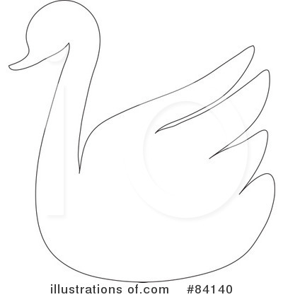 Royalty-Free (RF) Swan Clipart Illustration by Rosie Piter - Stock Sample #84140