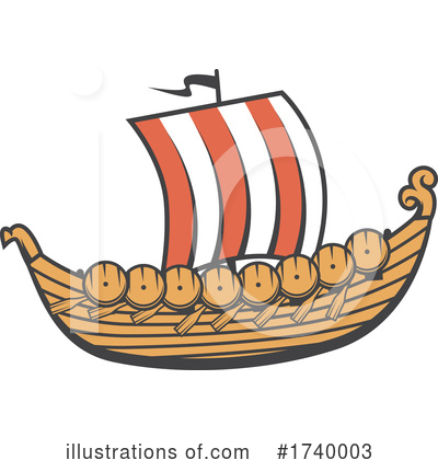 Viking Ship Clipart #1740003 by Vector Tradition SM