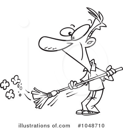 Royalty-Free (RF) Sweeping Clipart Illustration by toonaday - Stock Sample #1048710