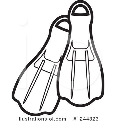 Royalty-Free (RF) Swim Fins Clipart Illustration by Lal Perera - Stock Sample #1244323