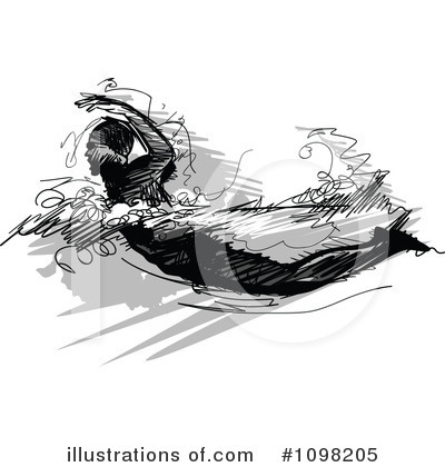 Royalty-Free (RF) Swimmer Clipart Illustration by Chromaco - Stock Sample #1098205