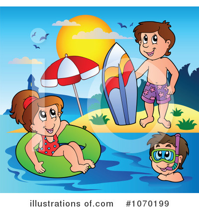 Royalty-Free (RF) Swimming Clipart Illustration by visekart - Stock Sample #1070199