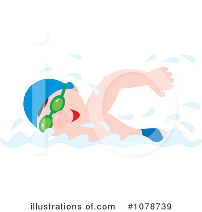 Royalty-Free (RF) Swimming Clipart Illustration by Alex Bannykh - Stock Sample #1078739