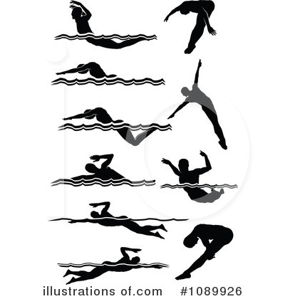 Royalty-Free (RF) Swimming Clipart Illustration by Chromaco - Stock Sample #1089926