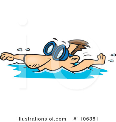 Royalty-Free (RF) Swimming Clipart Illustration by toonaday - Stock Sample #1106381