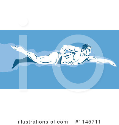 Royalty-Free (RF) Swimming Clipart Illustration by patrimonio - Stock Sample #1145711