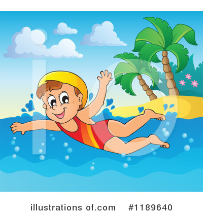 Royalty-Free (RF) Swimming Clipart Illustration by visekart - Stock Sample #1189640