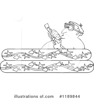 Royalty-Free (RF) Swimming Clipart Illustration by djart - Stock Sample #1189844