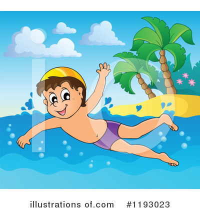 Royalty-Free (RF) Swimming Clipart Illustration by visekart - Stock Sample #1193023