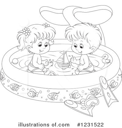Royalty-Free (RF) Swimming Clipart Illustration by Alex Bannykh - Stock Sample #1231522