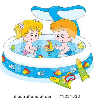 Royalty-Free (RF) Swimming Clipart Illustration by Alex Bannykh - Stock Sample #1231533