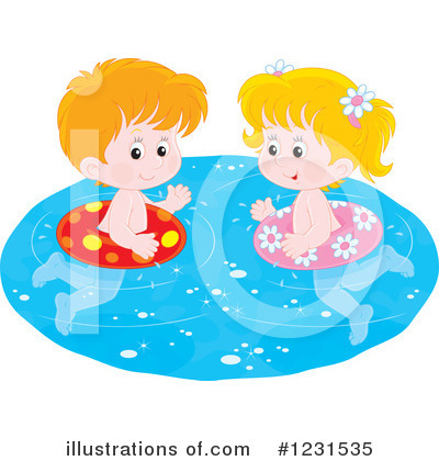 Royalty-Free (RF) Swimming Clipart Illustration by Alex Bannykh - Stock Sample #1231535