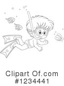 Swimming Clipart #1234441 by Alex Bannykh