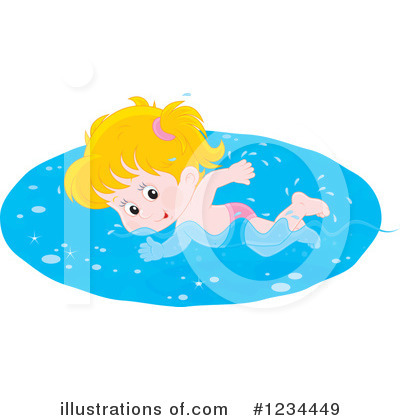Royalty-Free (RF) Swimming Clipart Illustration by Alex Bannykh - Stock Sample #1234449
