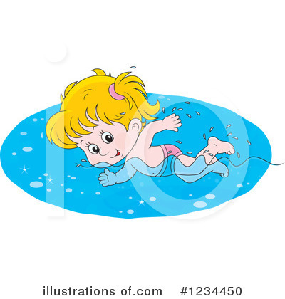 Royalty-Free (RF) Swimming Clipart Illustration by Alex Bannykh - Stock Sample #1234450