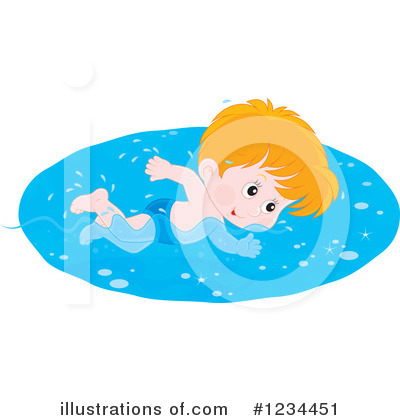 Royalty-Free (RF) Swimming Clipart Illustration by Alex Bannykh - Stock Sample #1234451