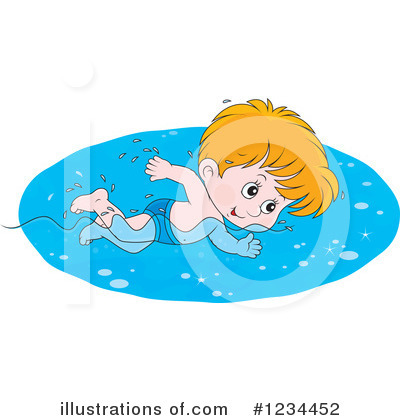 Royalty-Free (RF) Swimming Clipart Illustration by Alex Bannykh - Stock Sample #1234452