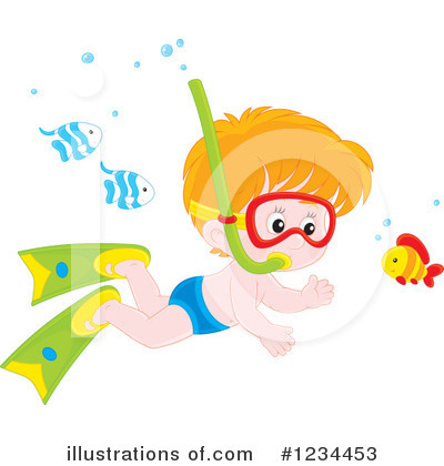 Royalty-Free (RF) Swimming Clipart Illustration by Alex Bannykh - Stock Sample #1234453