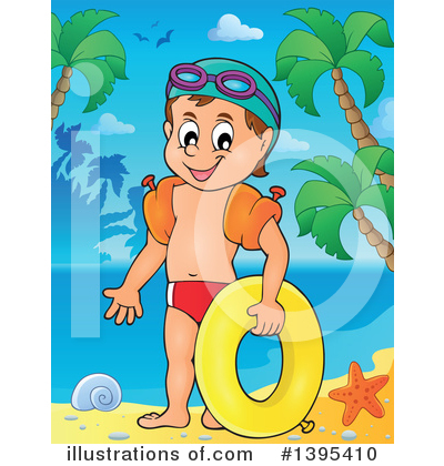 Royalty-Free (RF) Swimming Clipart Illustration by visekart - Stock Sample #1395410