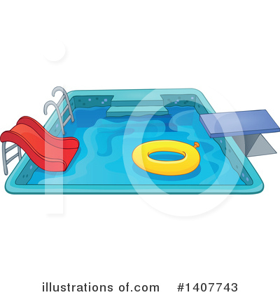 Royalty-Free (RF) Swimming Clipart Illustration by visekart - Stock Sample #1407743