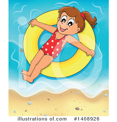 Royalty-Free (RF) Swimming Clipart Illustration by visekart - Stock Sample #1408926