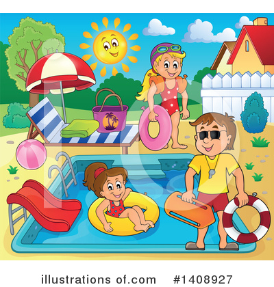 Royalty-Free (RF) Swimming Clipart Illustration by visekart - Stock Sample #1408927