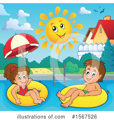 Royalty-Free (RF) Swimming Clipart Illustration by visekart - Stock Sample #1567526