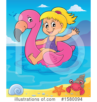 Royalty-Free (RF) Swimming Clipart Illustration by visekart - Stock Sample #1580094