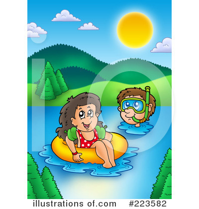 Royalty-Free (RF) Swimming Clipart Illustration by visekart - Stock Sample #223582