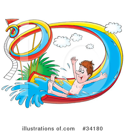 Royalty-Free (RF) Swimming Clipart Illustration by Alex Bannykh - Stock Sample #34180