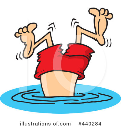 Royalty-Free (RF) Swimming Clipart Illustration by toonaday - Stock Sample #440284