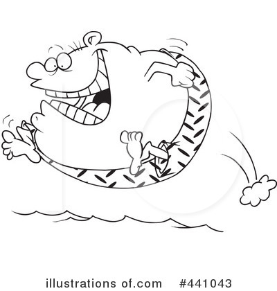 Royalty-Free (RF) Swimming Clipart Illustration by toonaday - Stock Sample #441043