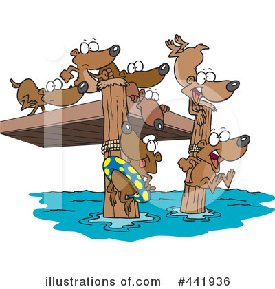 Royalty-Free (RF) Swimming Clipart Illustration by toonaday - Stock Sample #441936