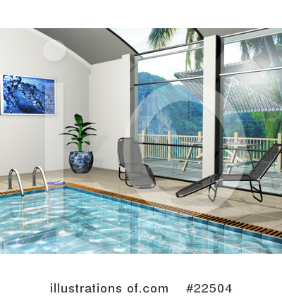 Royalty-Free (RF) Swimming Pool Clipart Illustration by KJ Pargeter - Stock Sample #22504