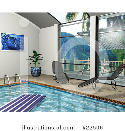 Royalty-Free (RF) Swimming Pool Clipart Illustration by KJ Pargeter - Stock Sample #22506
