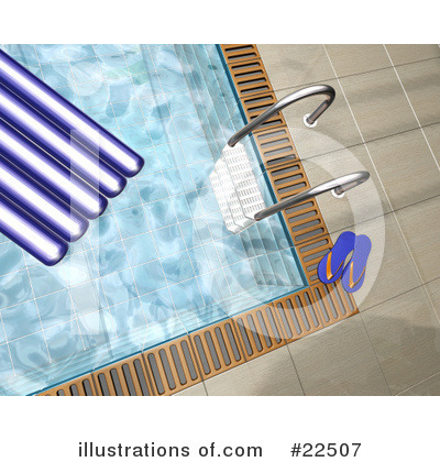 Royalty-Free (RF) Swimming Pool Clipart Illustration by KJ Pargeter - Stock Sample #22507