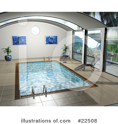 Royalty-Free (RF) Swimming Pool Clipart Illustration by KJ Pargeter - Stock Sample #22508