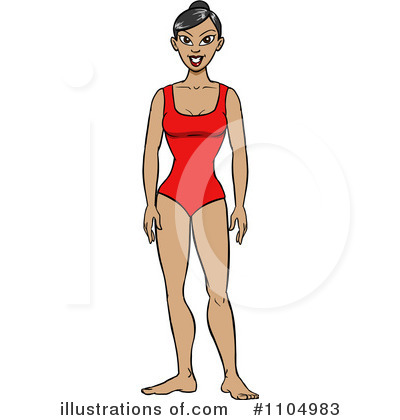 Royalty-Free (RF) Swimsuit Clipart Illustration by Cartoon Solutions - Stock Sample #1104983