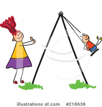 Royalty-Free (RF) Swinging Clipart Illustration by Prawny - Stock Sample #216636