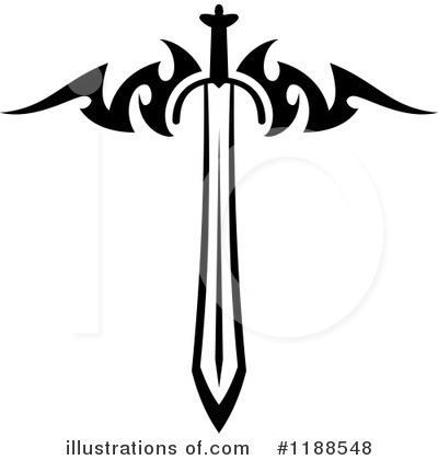 Royalty-Free (RF) Sword Clipart Illustration by Vector Tradition SM - Stock Sample #1188548
