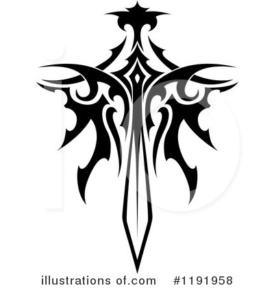 Royalty-Free (RF) Sword Clipart Illustration by Vector Tradition SM - Stock Sample #1191958