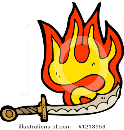 Flaming Sword Clipart #1213956 by lineartestpilot