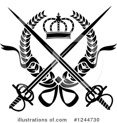 Royalty-Free (RF) Sword Clipart Illustration by Vector Tradition SM - Stock Sample #1244730