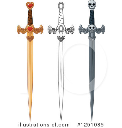 Royalty-Free (RF) Sword Clipart Illustration by Pushkin - Stock Sample #1251085