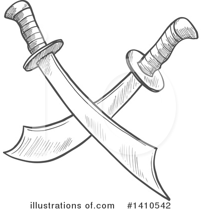 Royalty-Free (RF) Sword Clipart Illustration by Vector Tradition SM - Stock Sample #1410542