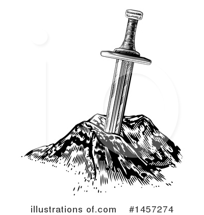 Royalty-Free (RF) Sword Clipart Illustration by AtStockIllustration - Stock Sample #1457274