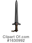 Sword Clipart #1630992 by Chromaco