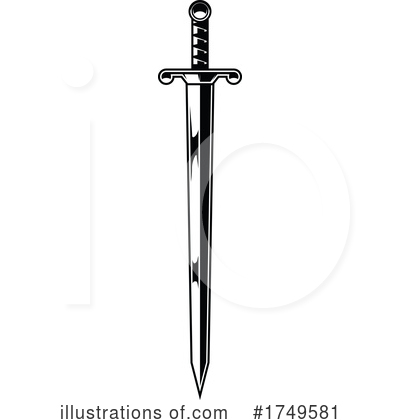 Royalty-Free (RF) Sword Clipart Illustration by Vector Tradition SM - Stock Sample #1749581